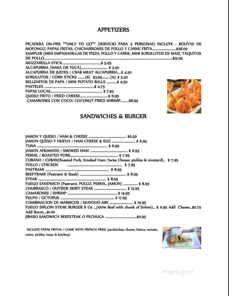 Menu page 1