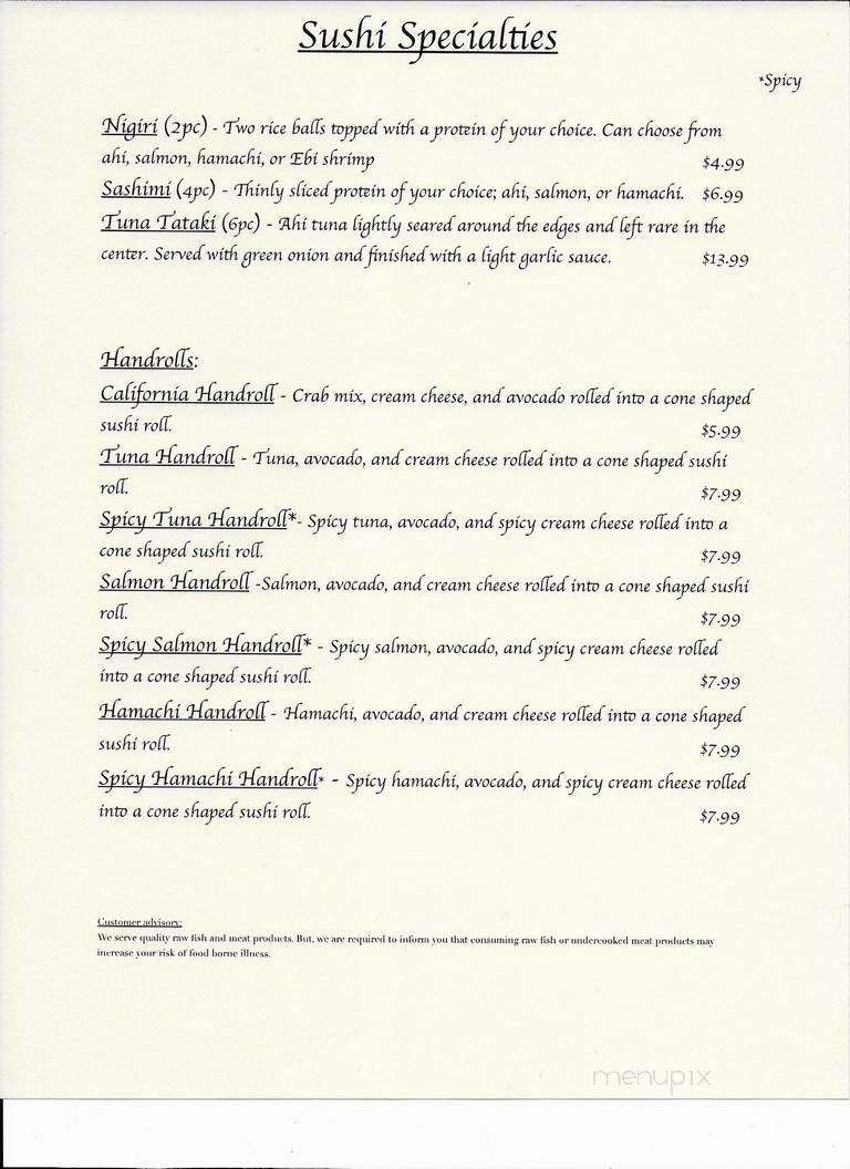Menu page 8