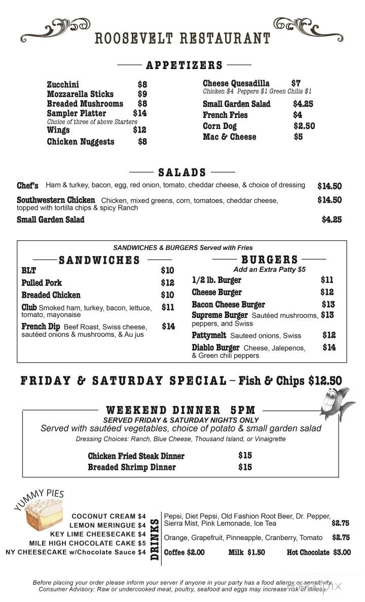 Menu page 1