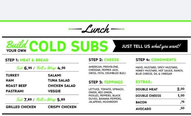 Menu page 1
