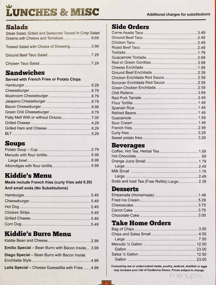 Menu page 2
