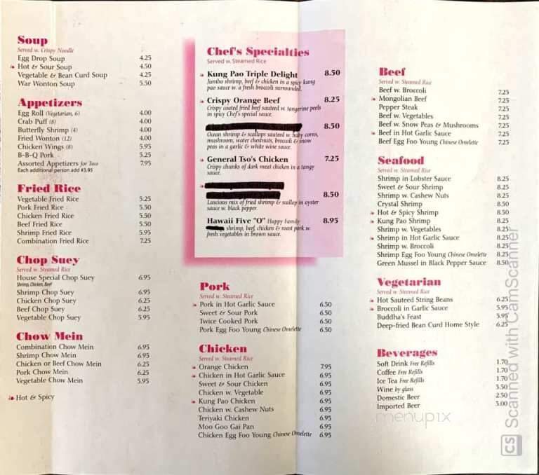 Menu page 1