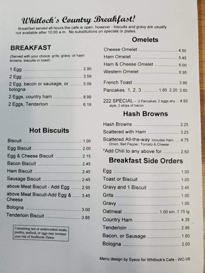 Menu page 1