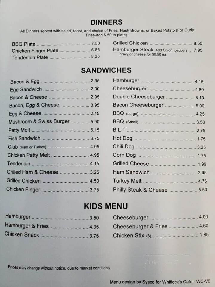 Menu page 2