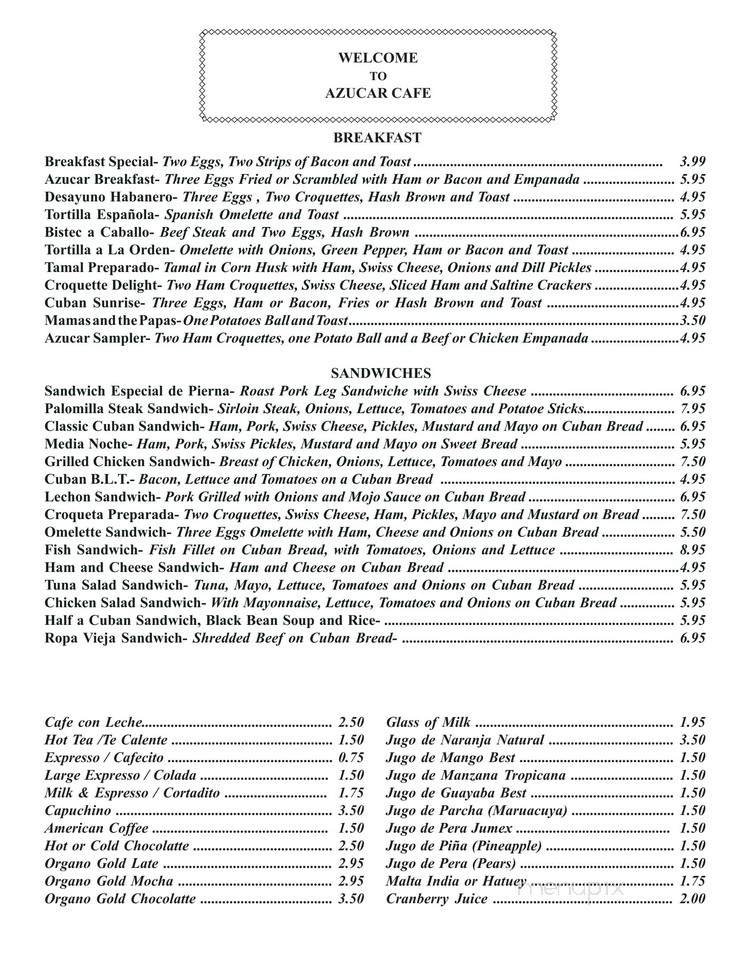 Menu page 1