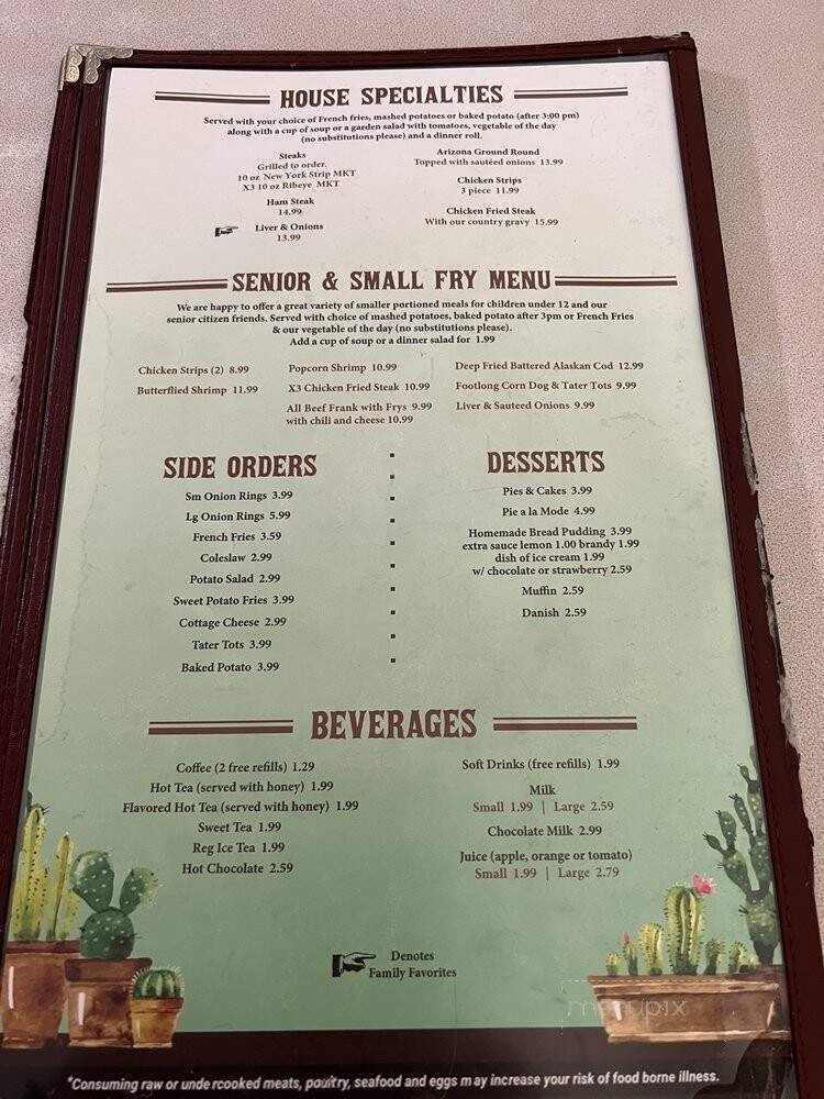 Menu page 1