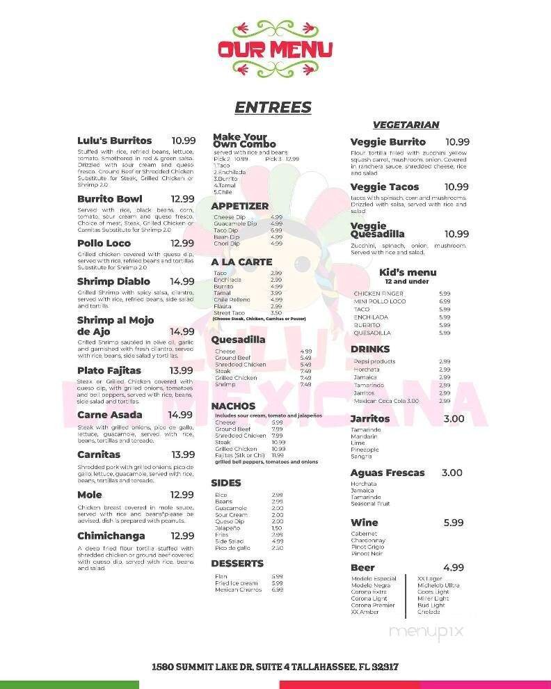 Menu page 2