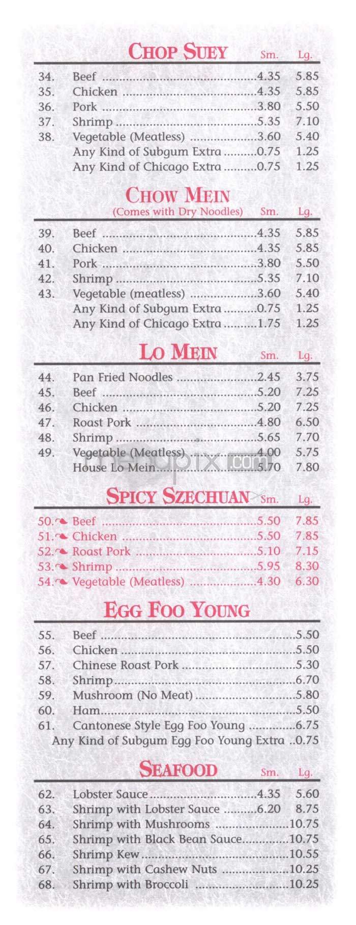 Menu page 2
