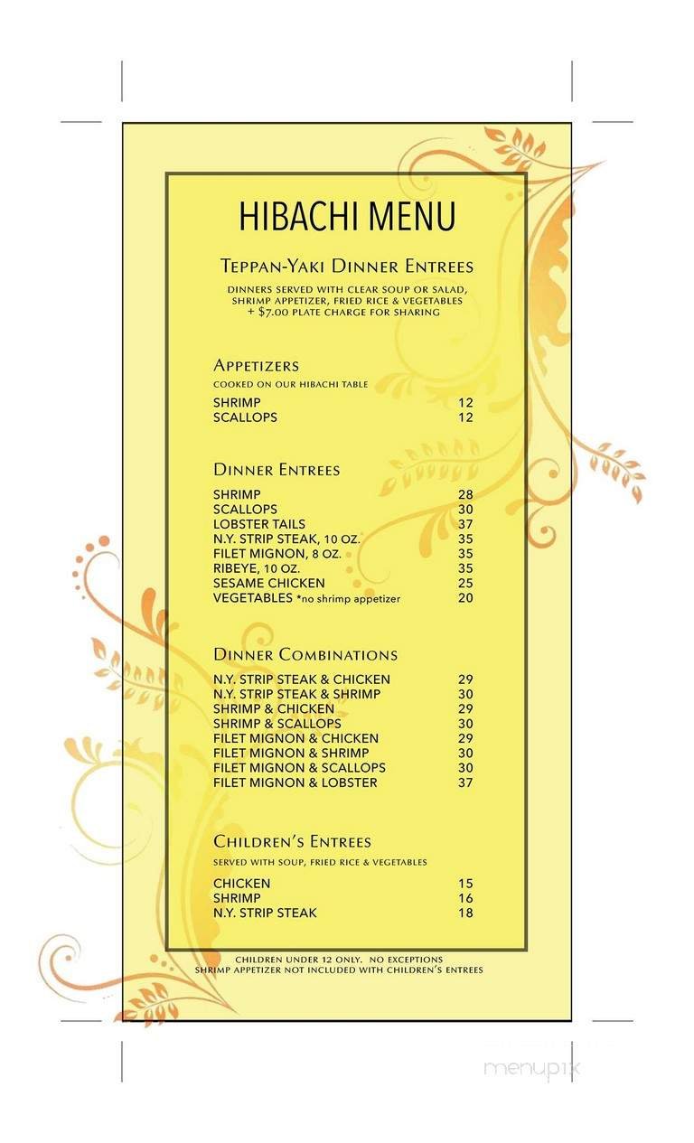 Menu page 1