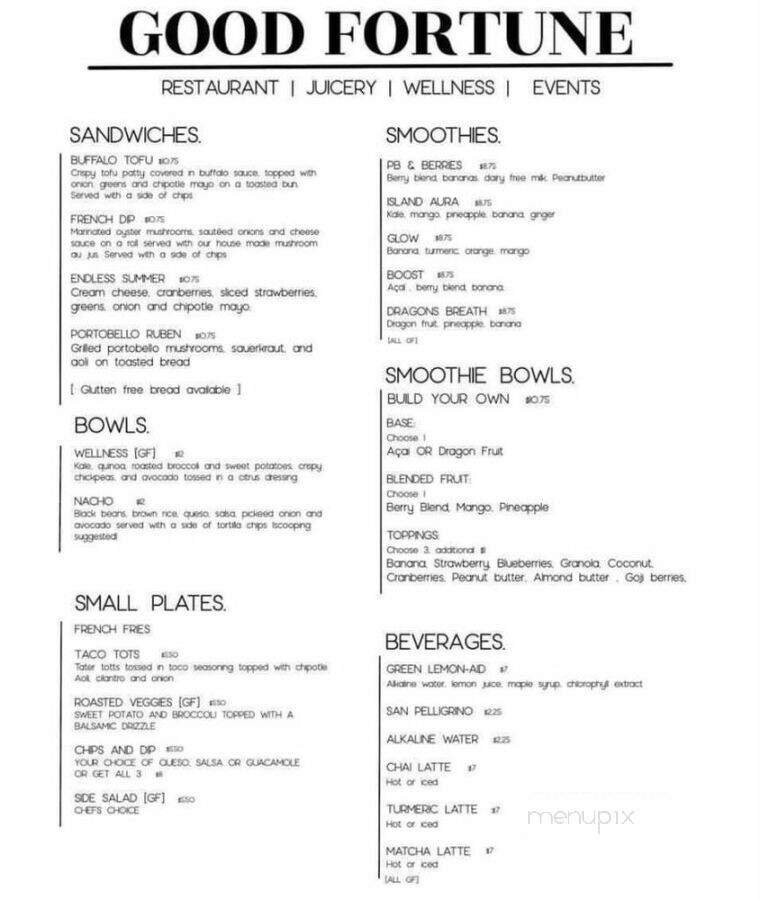 Menu page 1