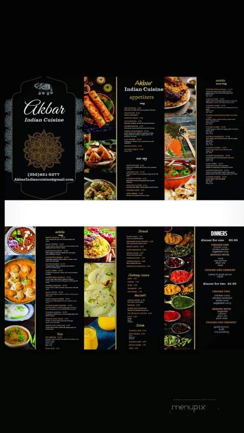 Menu page 1