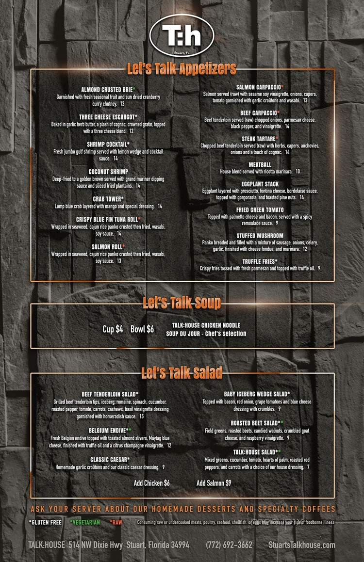 Menu page 1