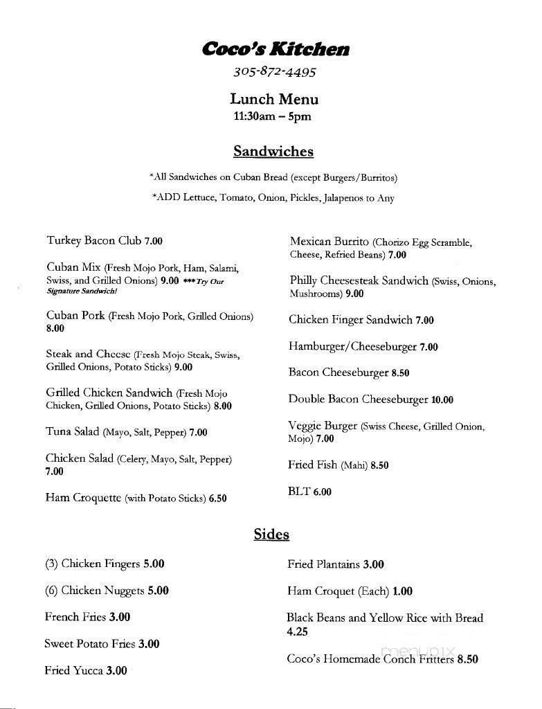 Menu page 1