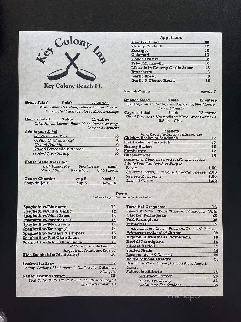 Menu page 1