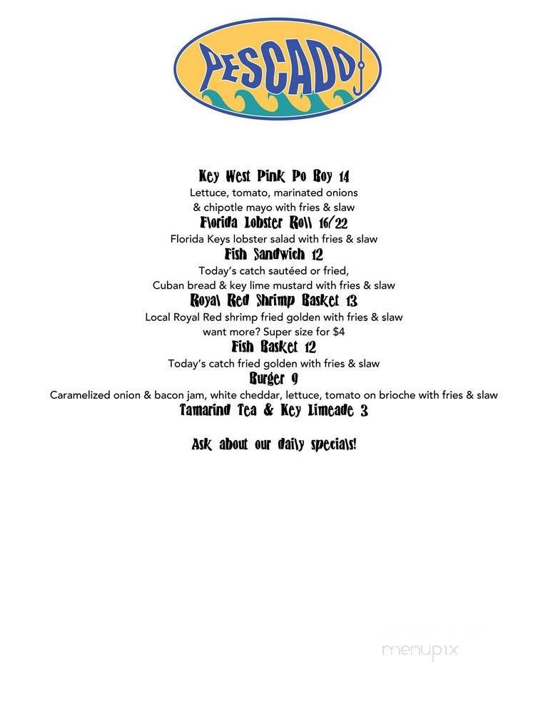 Menu page 1