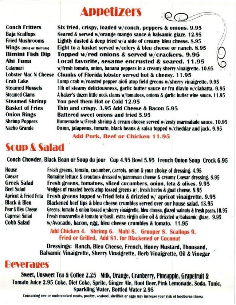 Menu page 1