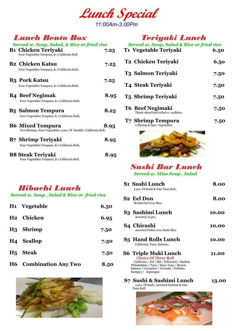 Menu page 1