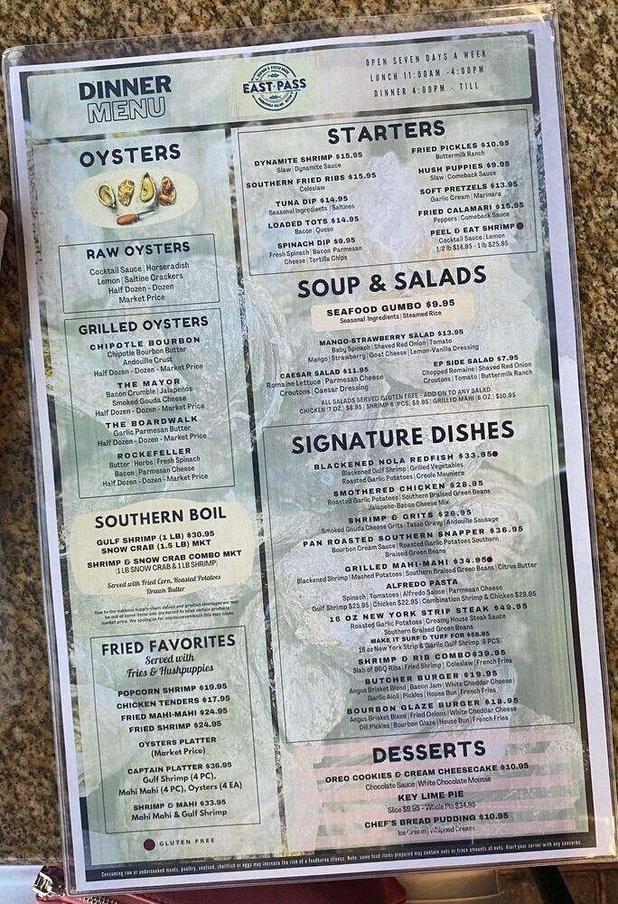 Menu page 2