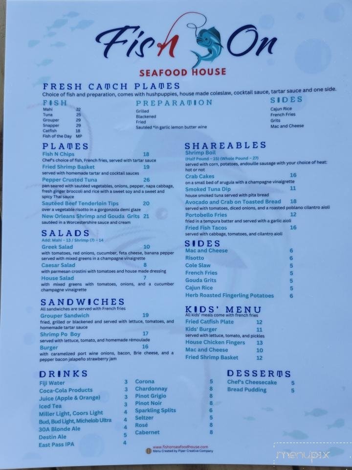 Menu page 1