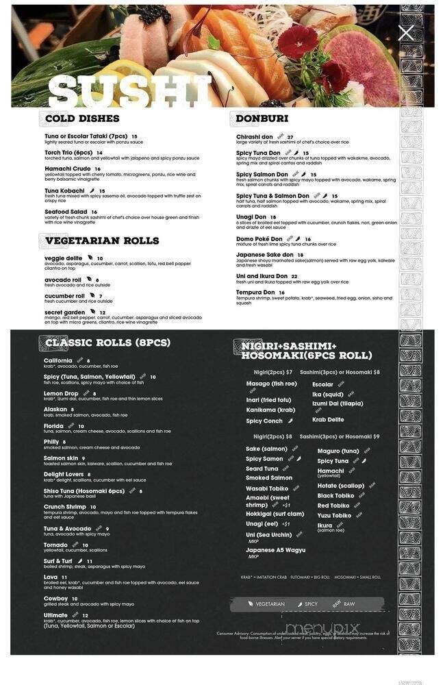 Menu page 1