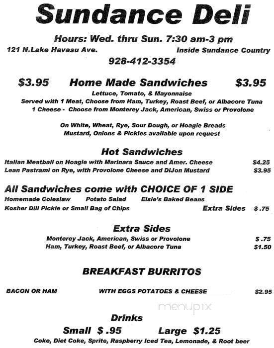 Menu page 1