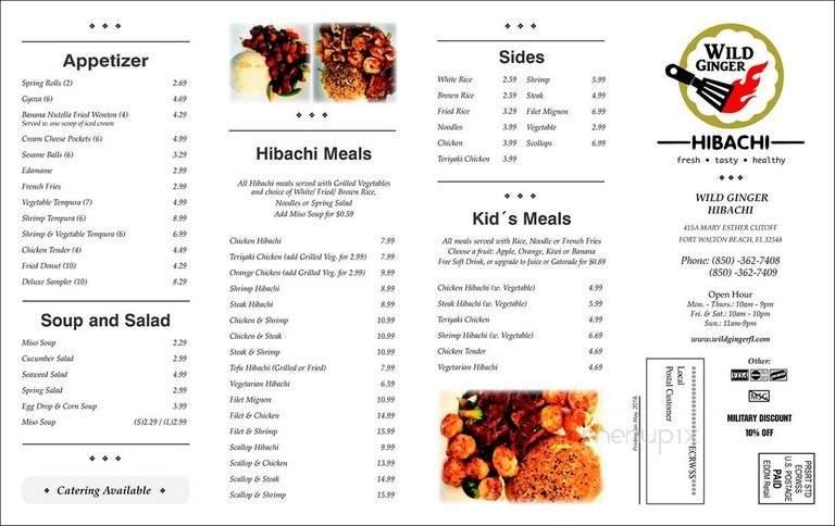 Menu page 1