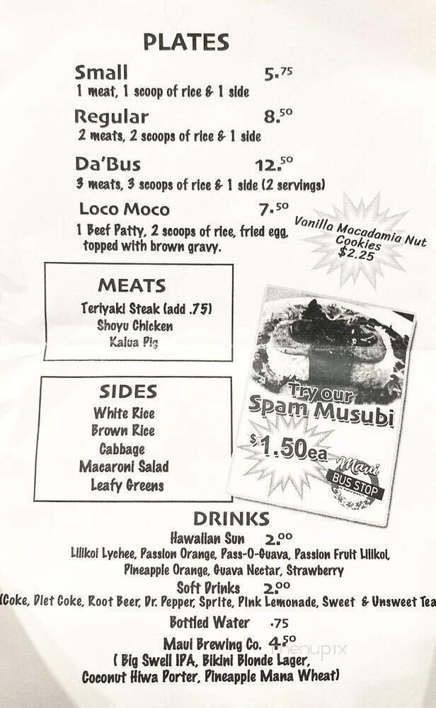 Menu page 1