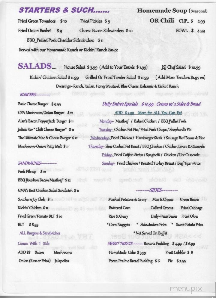 Menu page 1
