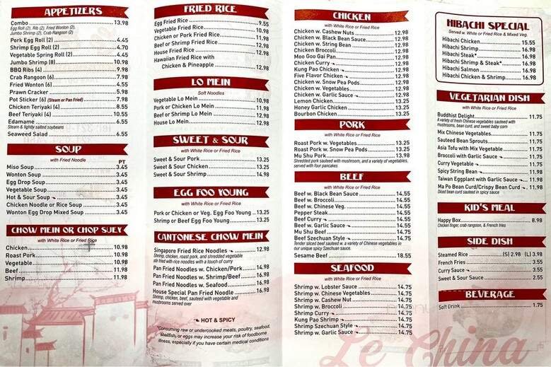 Menu page 2