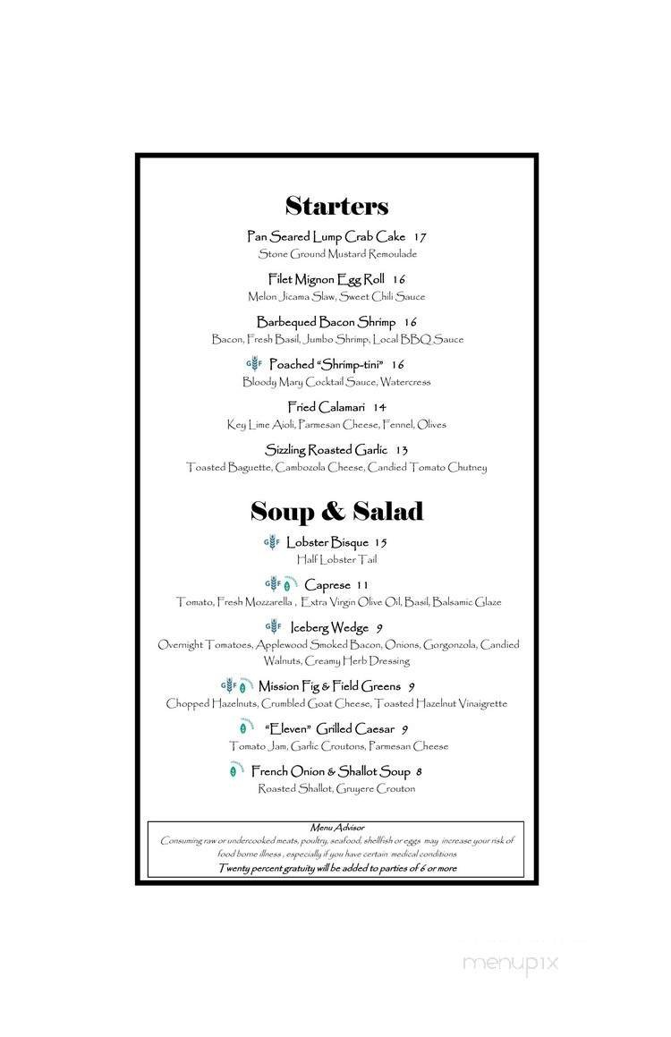 Menu page 1