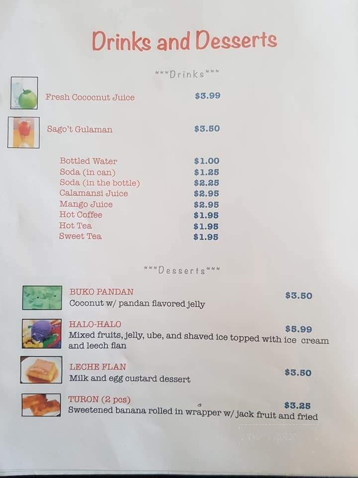 Menu page 1