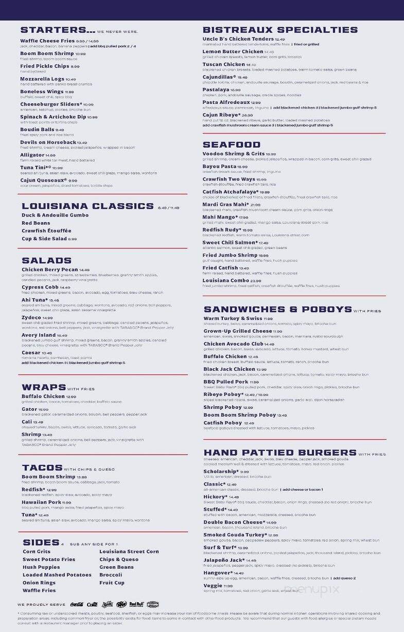 Menu page 1
