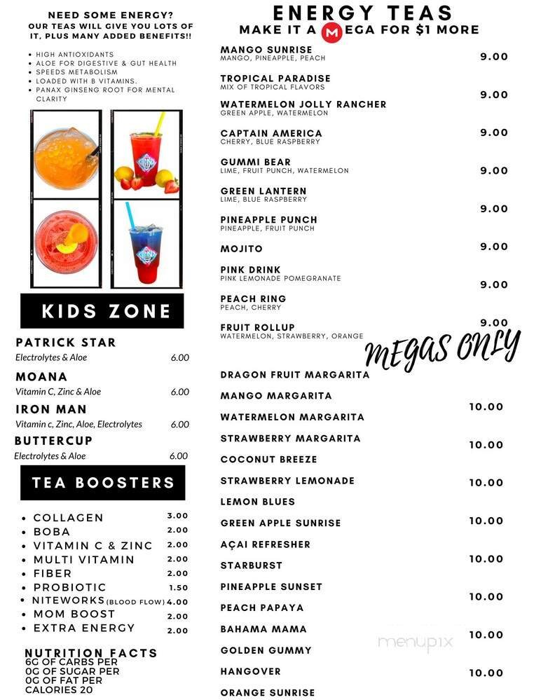Menu page 1