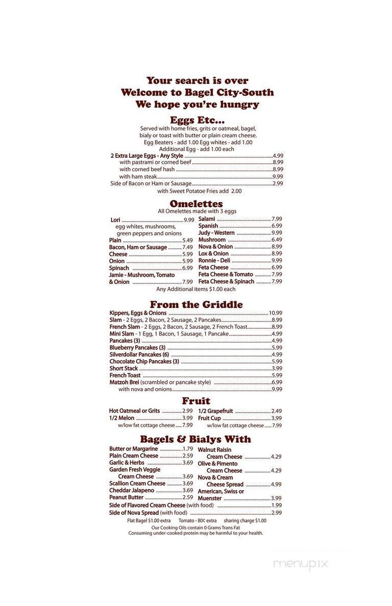 Menu page 1