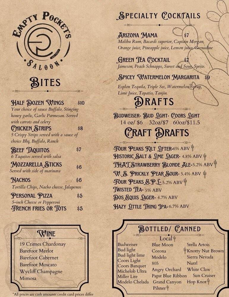 Menu page 1