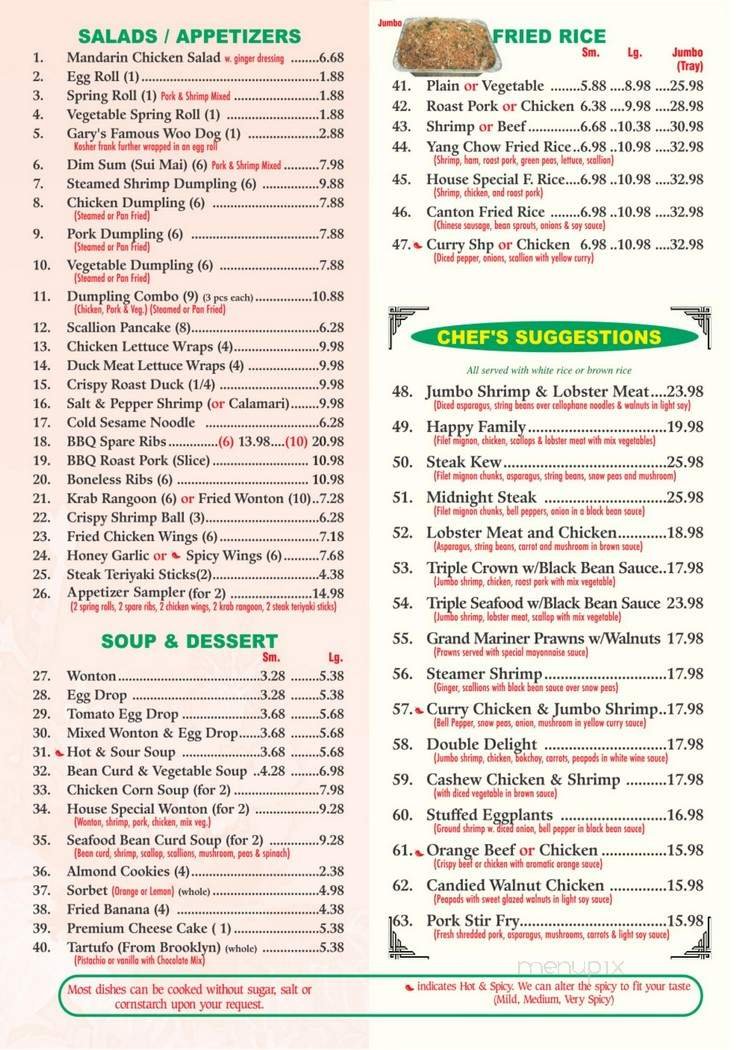 Menu page 1