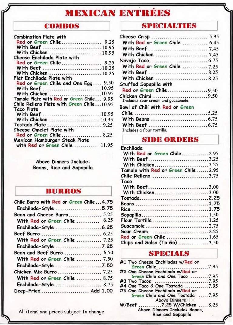 Menu page 2