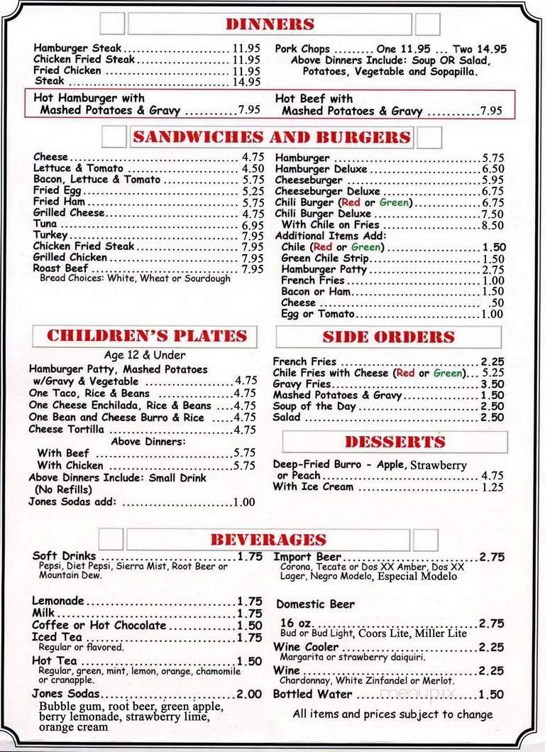 Menu page 3