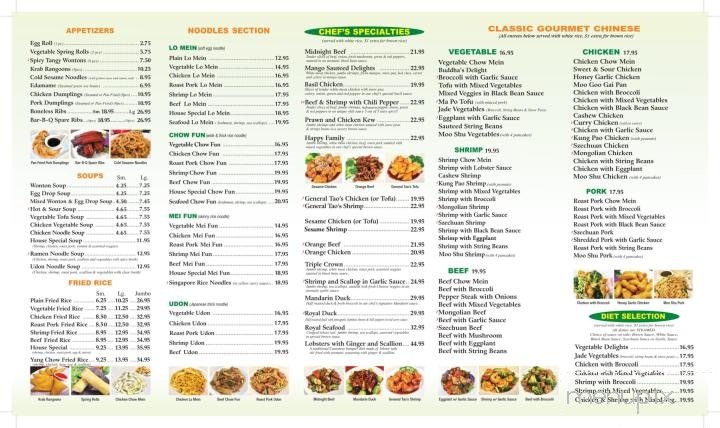 Menu page 1