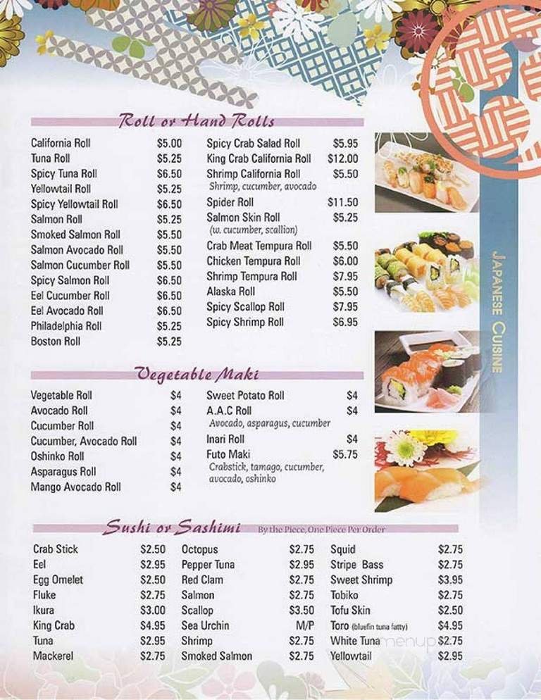 Menu page 8