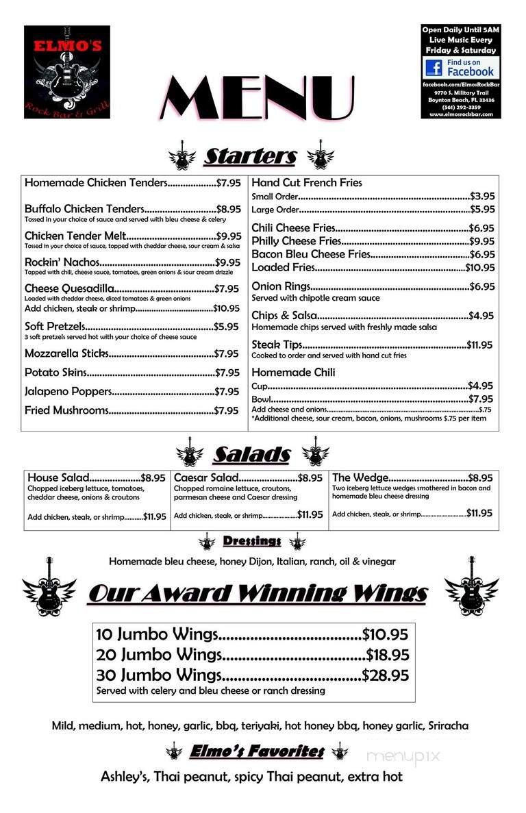 Menu page 1