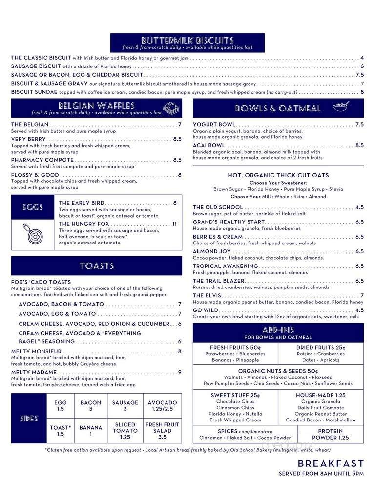 Menu page 1