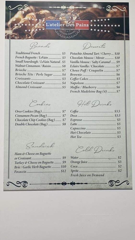 Menu page 1