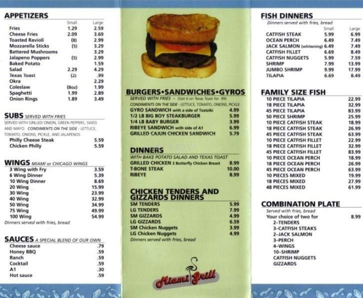 Menu page 1