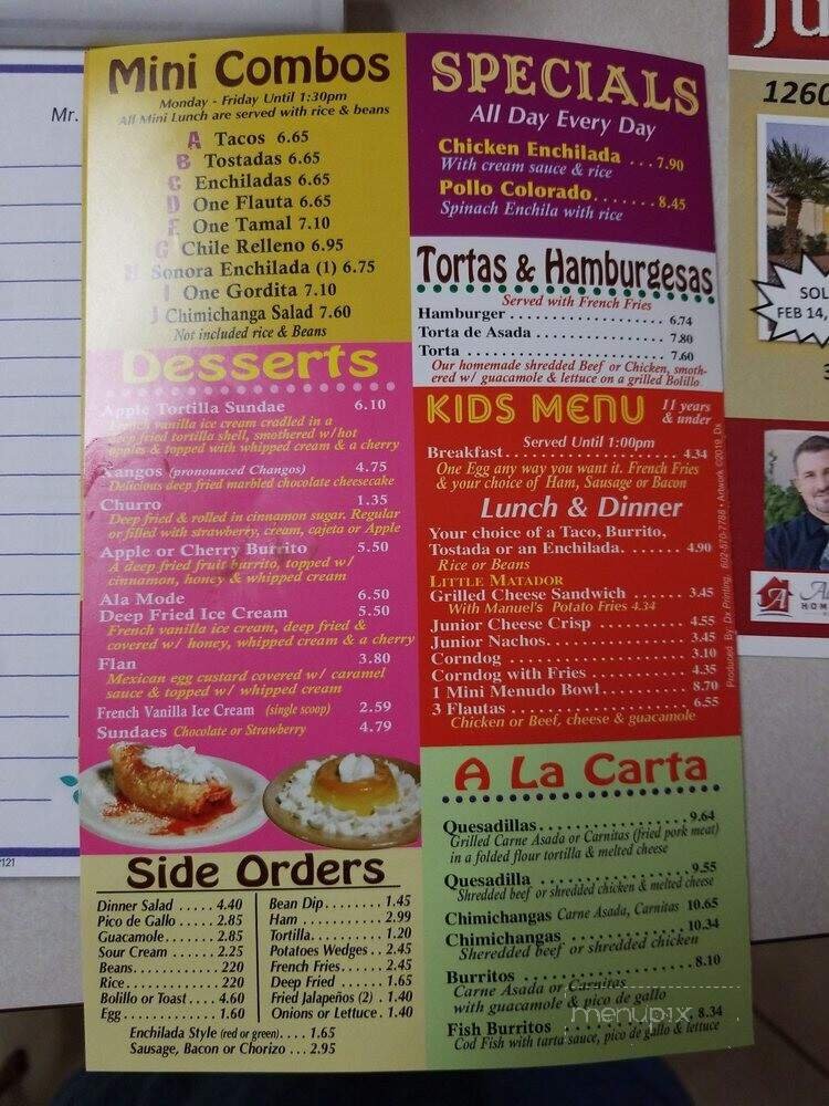 Menu page 1