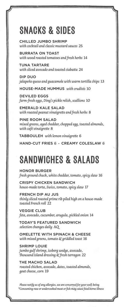 Menu page 1
