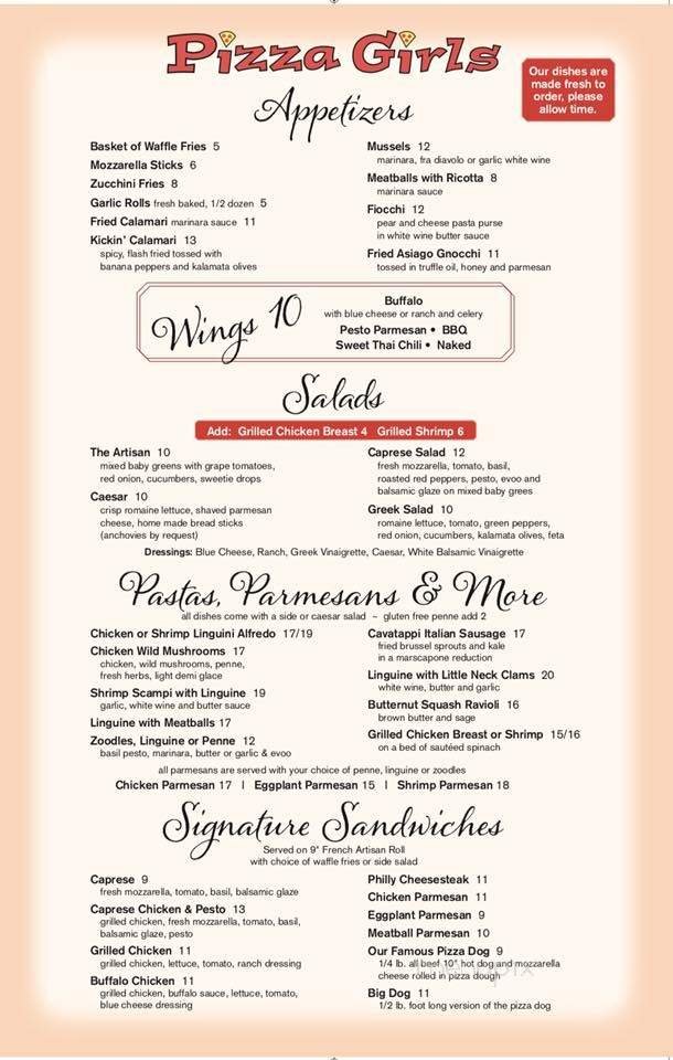 Menu page 1