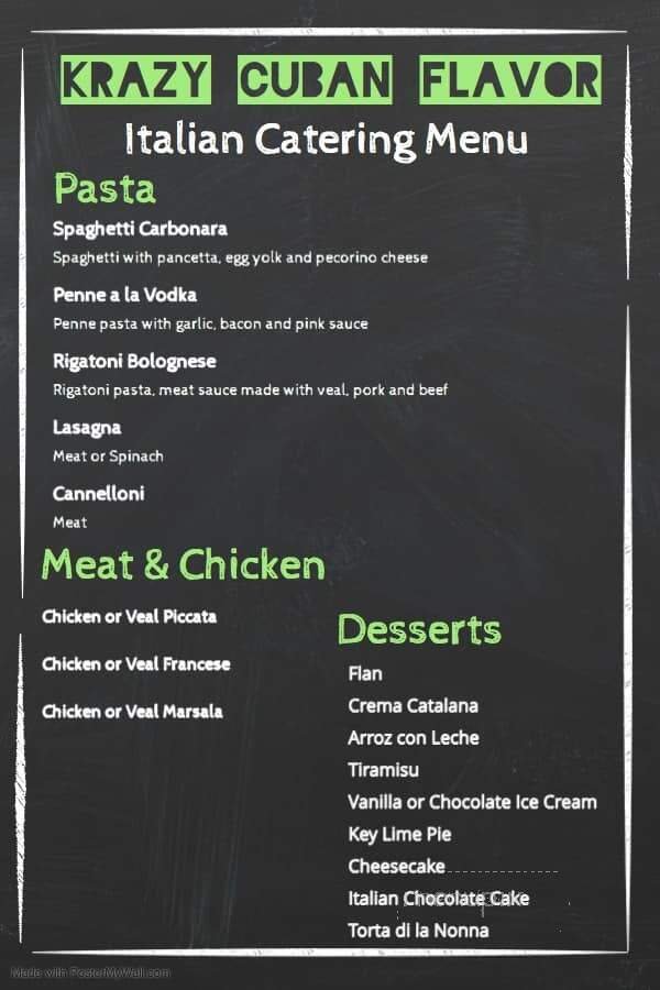 Menu page 1