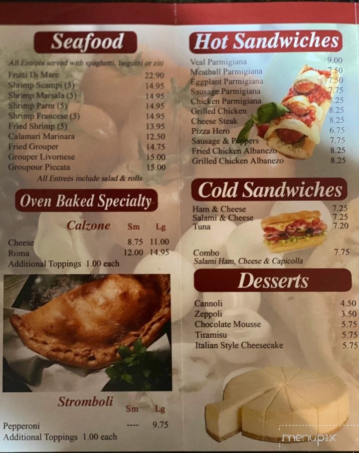 Menu page 1