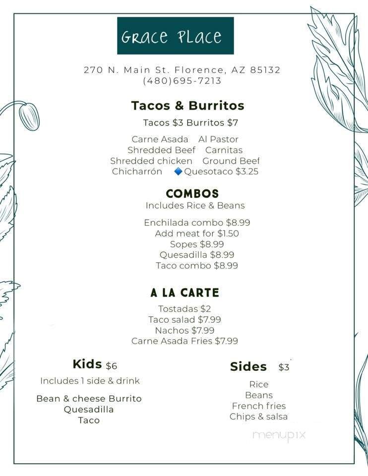 Menu page 1